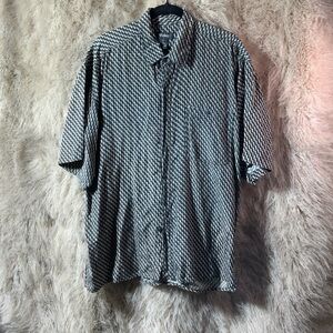 Stylish Black and White Casual Button Down Shirt